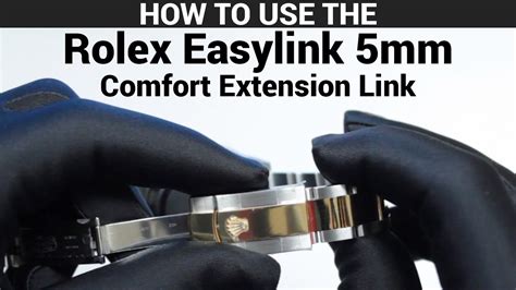 rolex easylink schließe|How To Use: Rolex Easylink 5mm Comfort Extension Link.